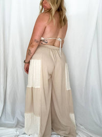 Bucketlist - Women's Sun Chaser Color-block Wide Leg Pants