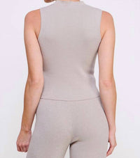 Allie Rose - Sleeveless Mock Neck Tank Top