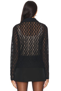Vince - Floral Smocked Long Sleeve Button Up Top