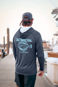 Salt Water Soul - Men's Flounder Classic Performance Hoodie