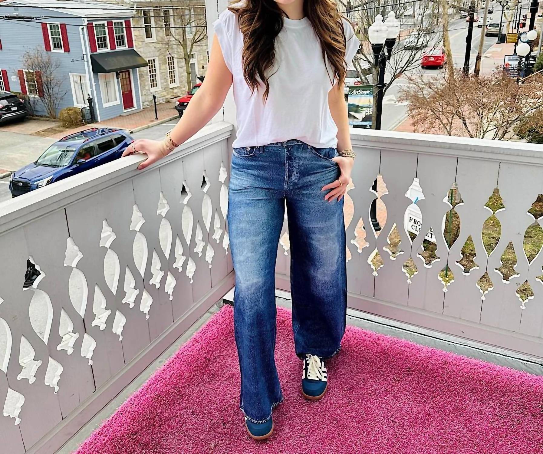 Elan - Women's Printed Denim Sweatpant