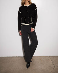 JOHN + JENN Rene Sweater in burnt ember - women's jacket - detail view
