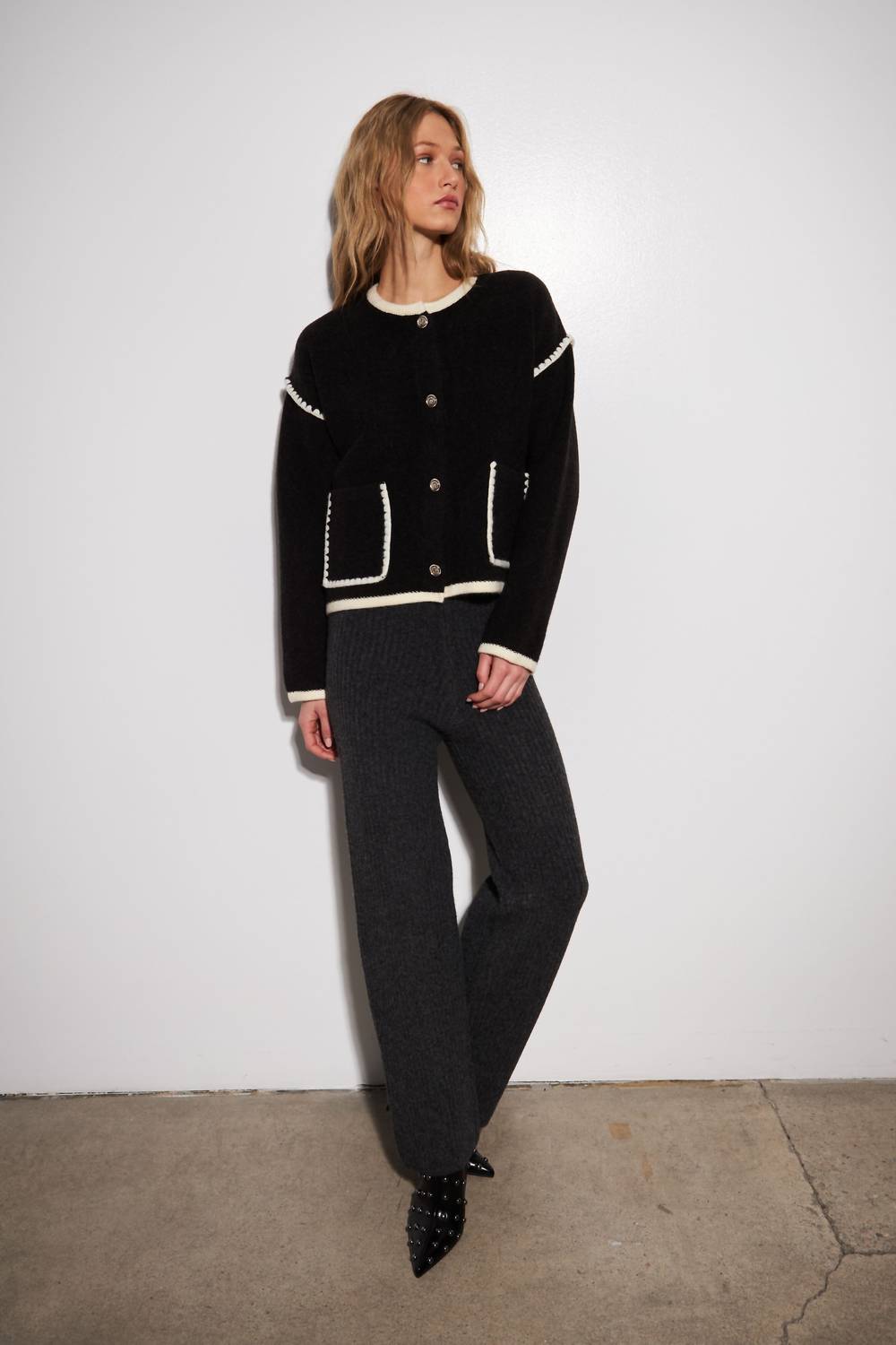 JOHN + JENN Rene Sweater in burnt ember - women's jacket - alternate view