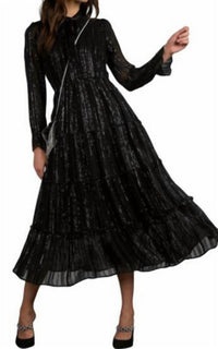 Elan - International Shimmer Striped Maxi Dress