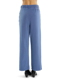 LES TIEN Penny Pleated Pant in washed periwinkle - women's pants - alternate view