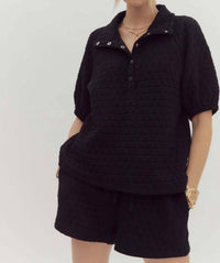 Entro - Quilted Pullover Top