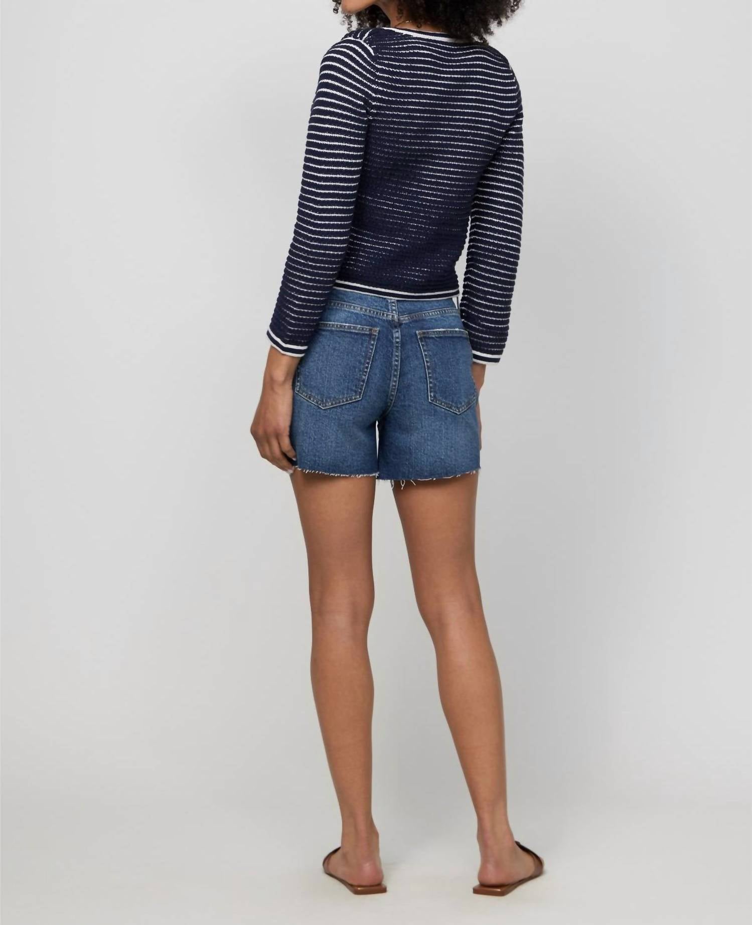 Oliver Logan - Bedford High Rise Denim Shorts