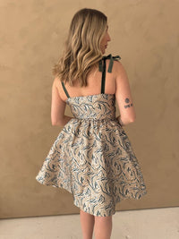 Sincerely Ours Kaiya Mini Dress in zebra jacquard - women's dress - alternate view