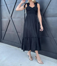 Blu Pepper - Lurex Tie Strap Midi Dress