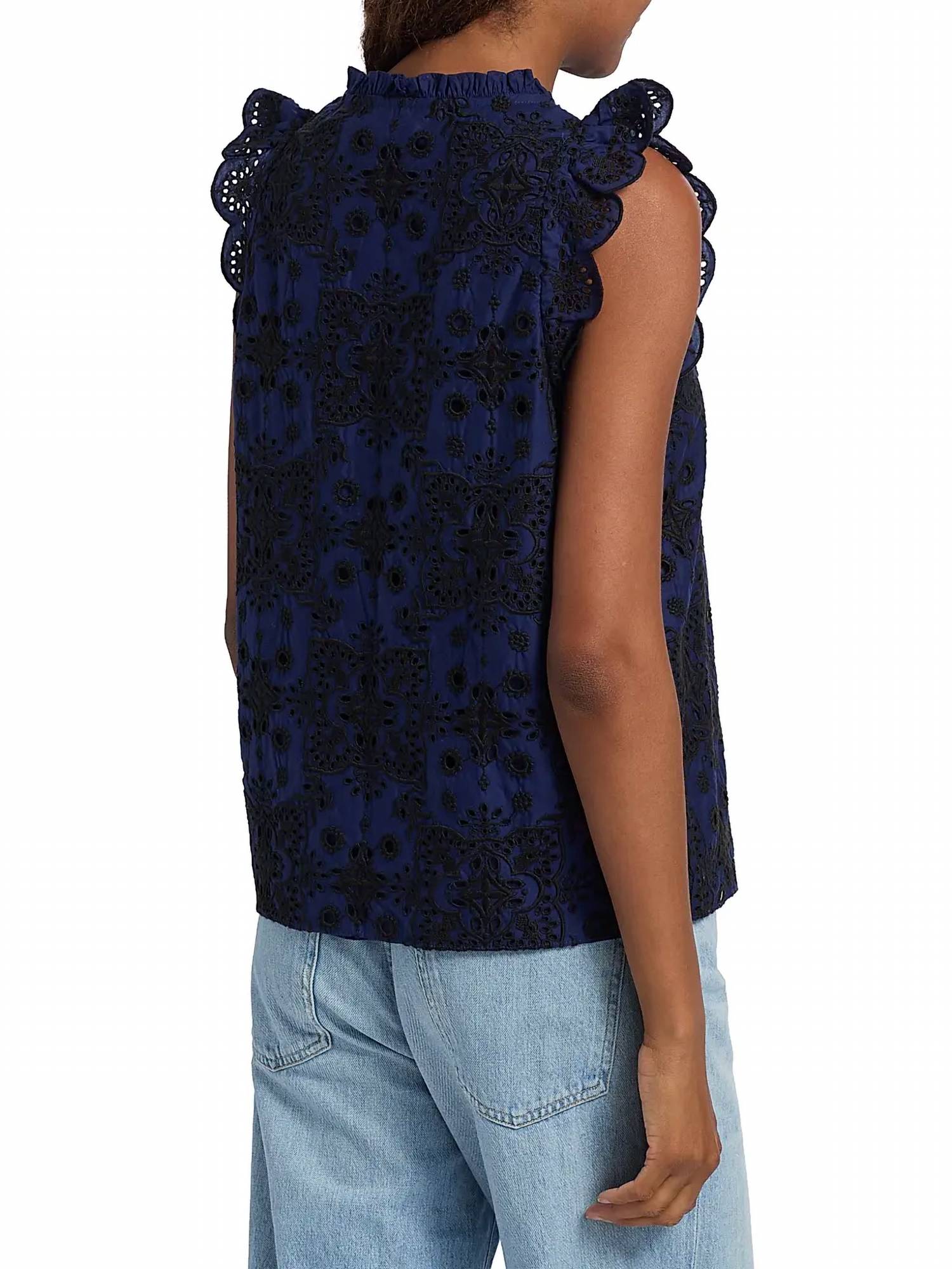 Figue - Maris Embroidered Cotton Top