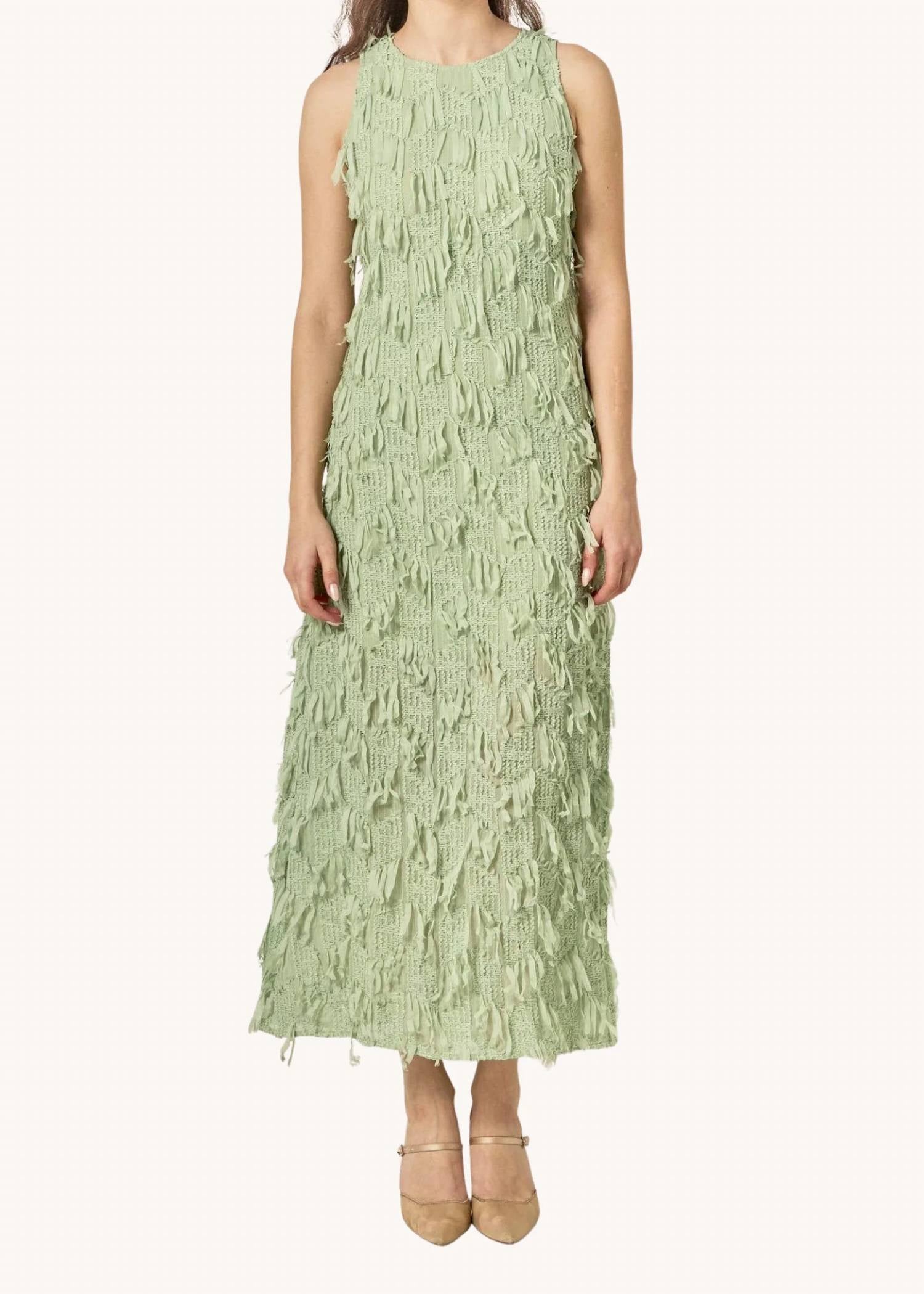 Endless Rose - Textured Sleeveless Maxi Dress
