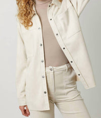 Mystree - Suede Button Down Shacket