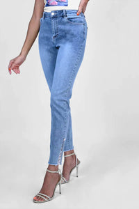 Frank Lyman - Lacey Lace Rhinestone And Pearl Jean - Plus