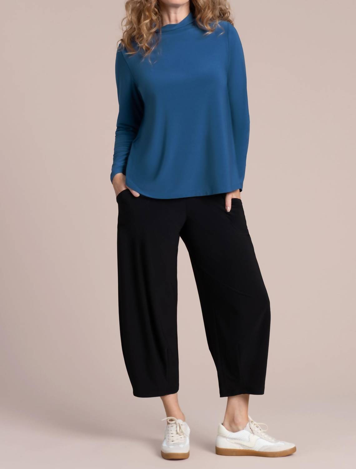 Sympli - Mock Neck Top