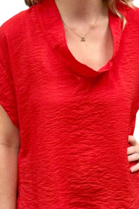 Cut Loose - Short Sleeve Cowl Top