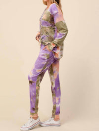 Blumin - Floral Tie Dye Jogger Set - PLUS