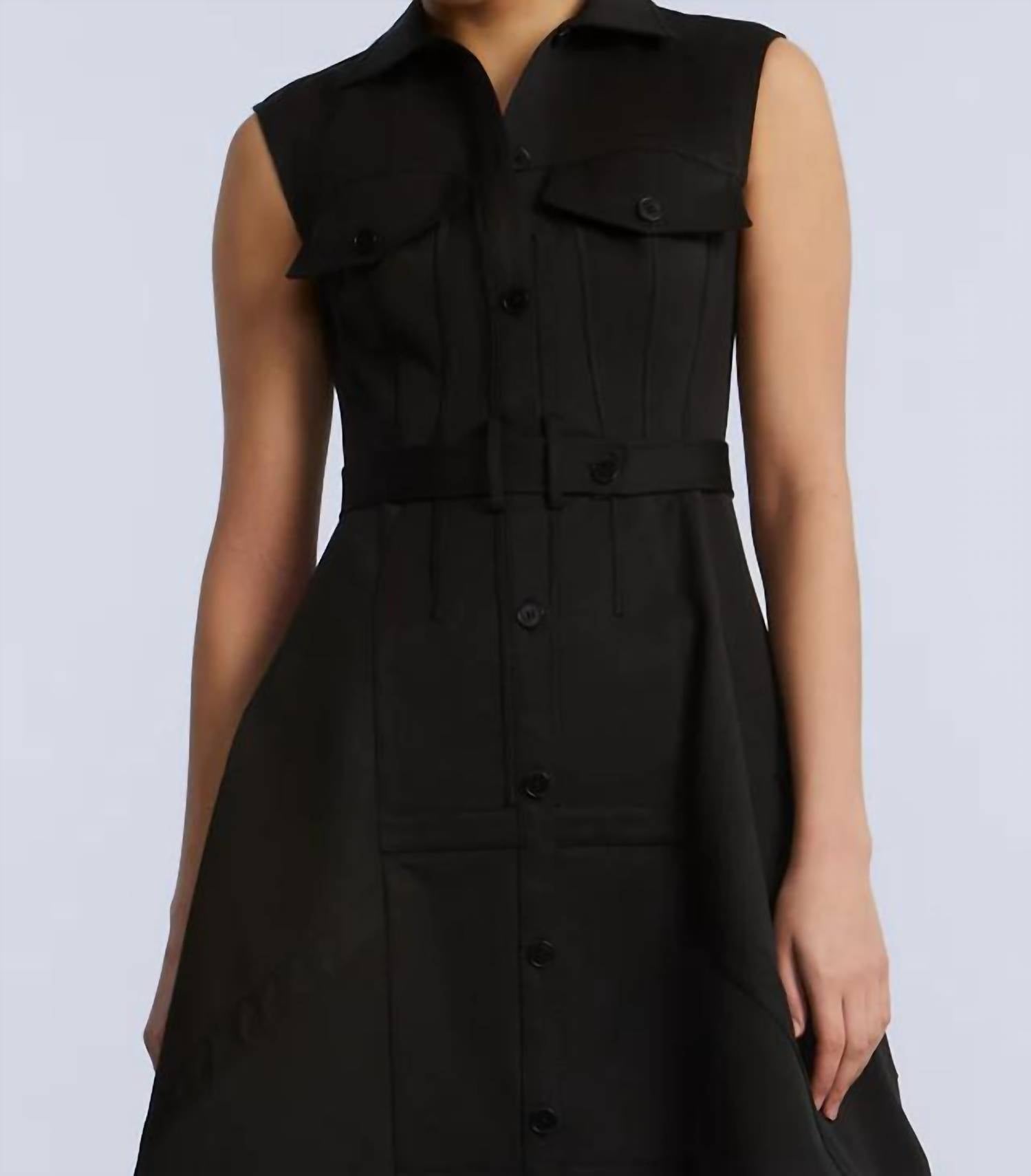 Bcbgmaxazria - Scarf Hem Taffeta Twill Dress