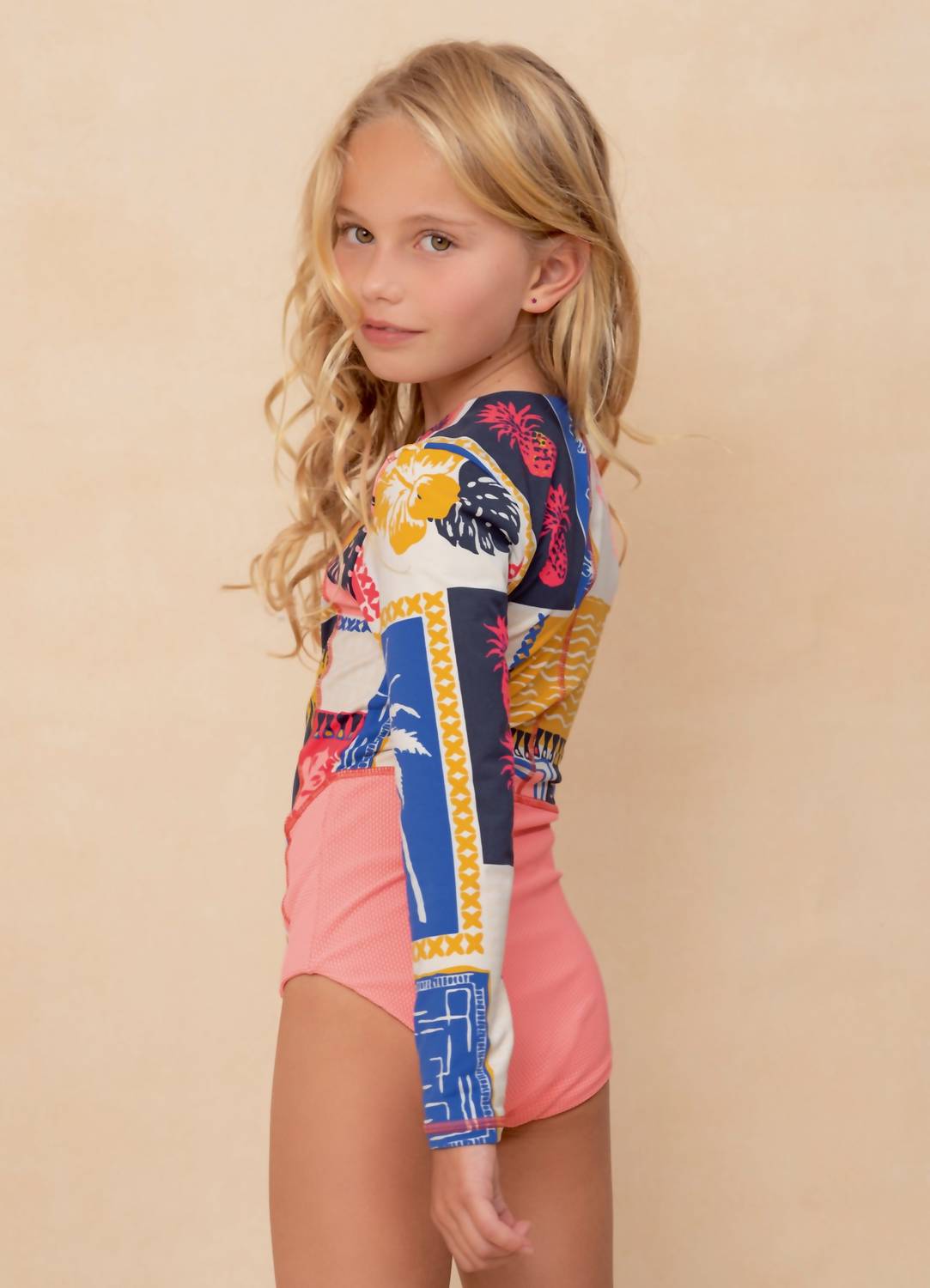 Maaji - Girls' Paradise Postals Miku Long Sleeve One Piece Set