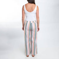 Elsie & Zoey - Medium Striped Adjustable Wide Leg Pant