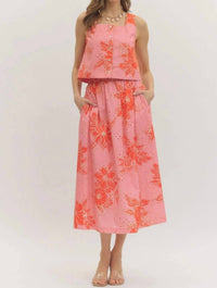 Entro - Eyelet Midi Skirt & Top Set