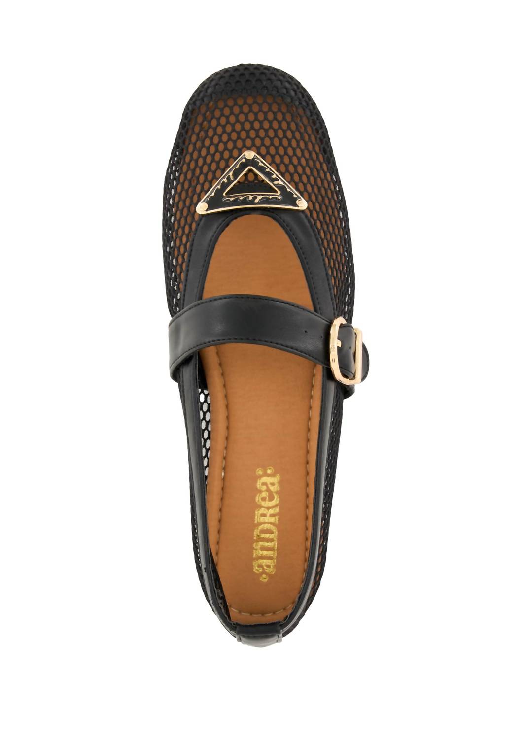 Andrea Women's Mesh Ballet Flat Shoes in black - women's flats - alternate view