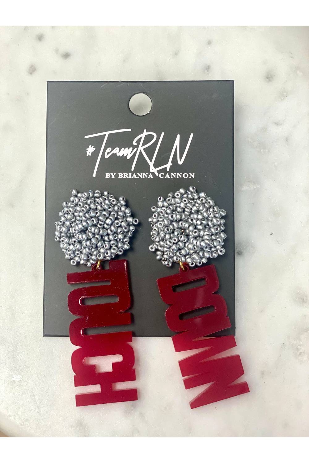 Brianna Cannon - Women's Touch Down Earrings With Beaded Top