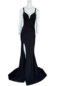Jovani - Black Maxi Evening Gown