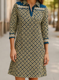 Tyler Boe - Johnny Blue Mosaic Shirtdress