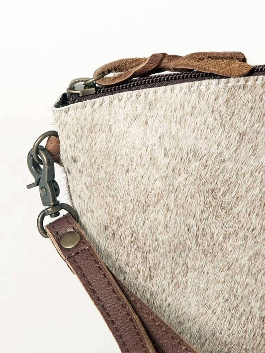 American Darling - Women's Hair On Leather Travel Make Up Pouch