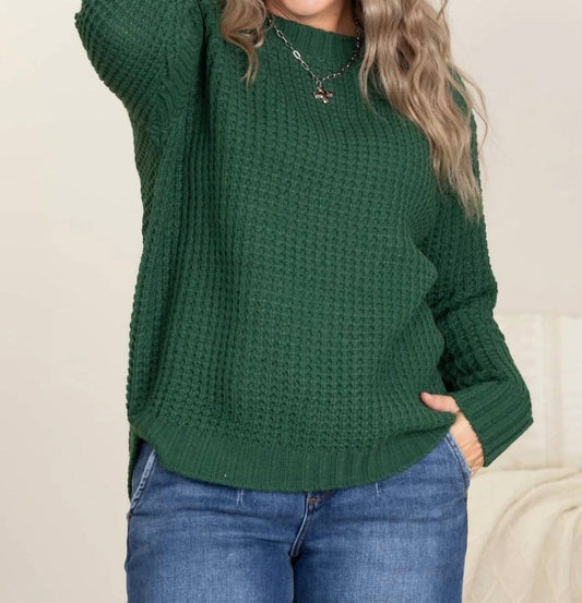 Zenana - Liane Waffle Knit Sweater