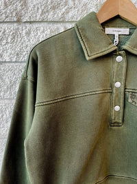 Frame - Polo Henley Sweatshirt