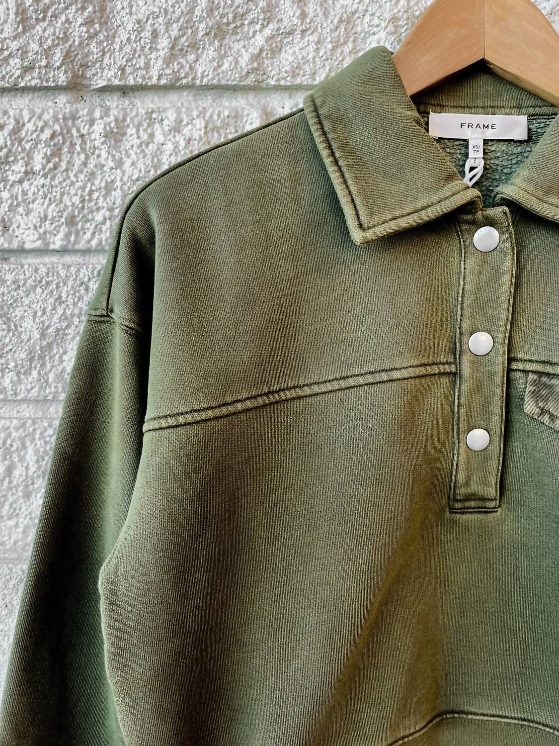 Frame - Polo Henley Sweatshirt