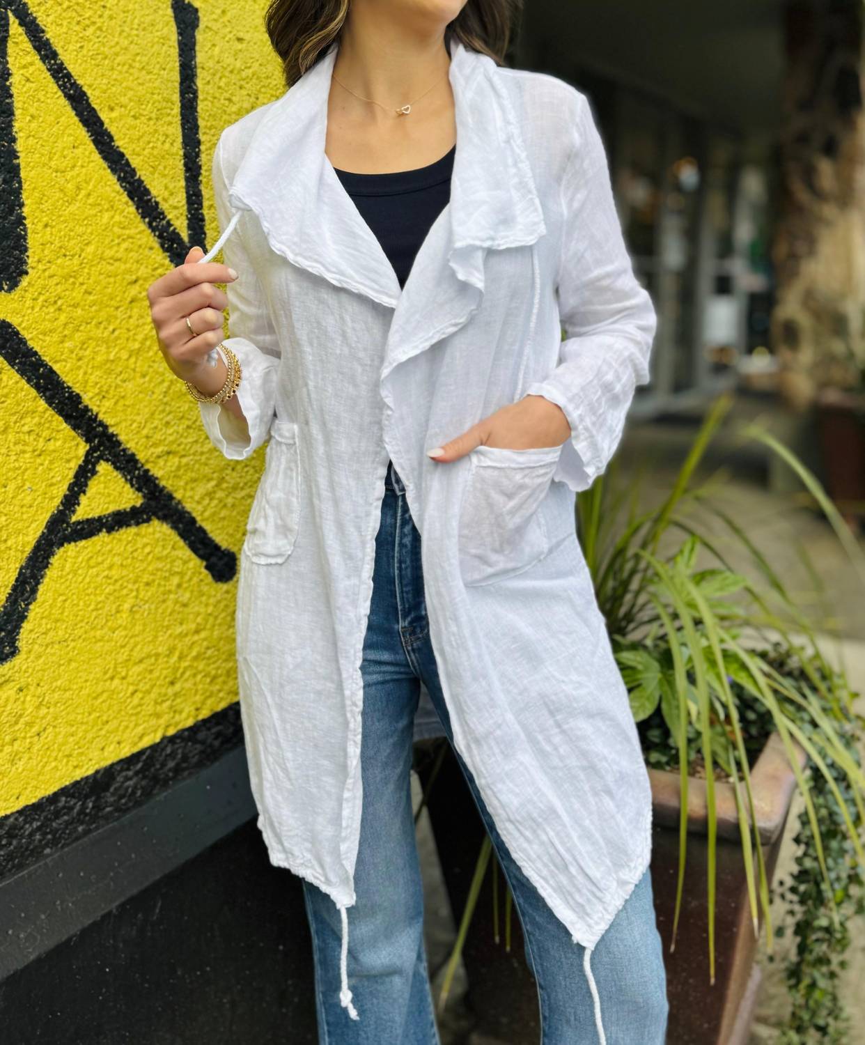 M Made In Italy - Woven Resort Cardigan