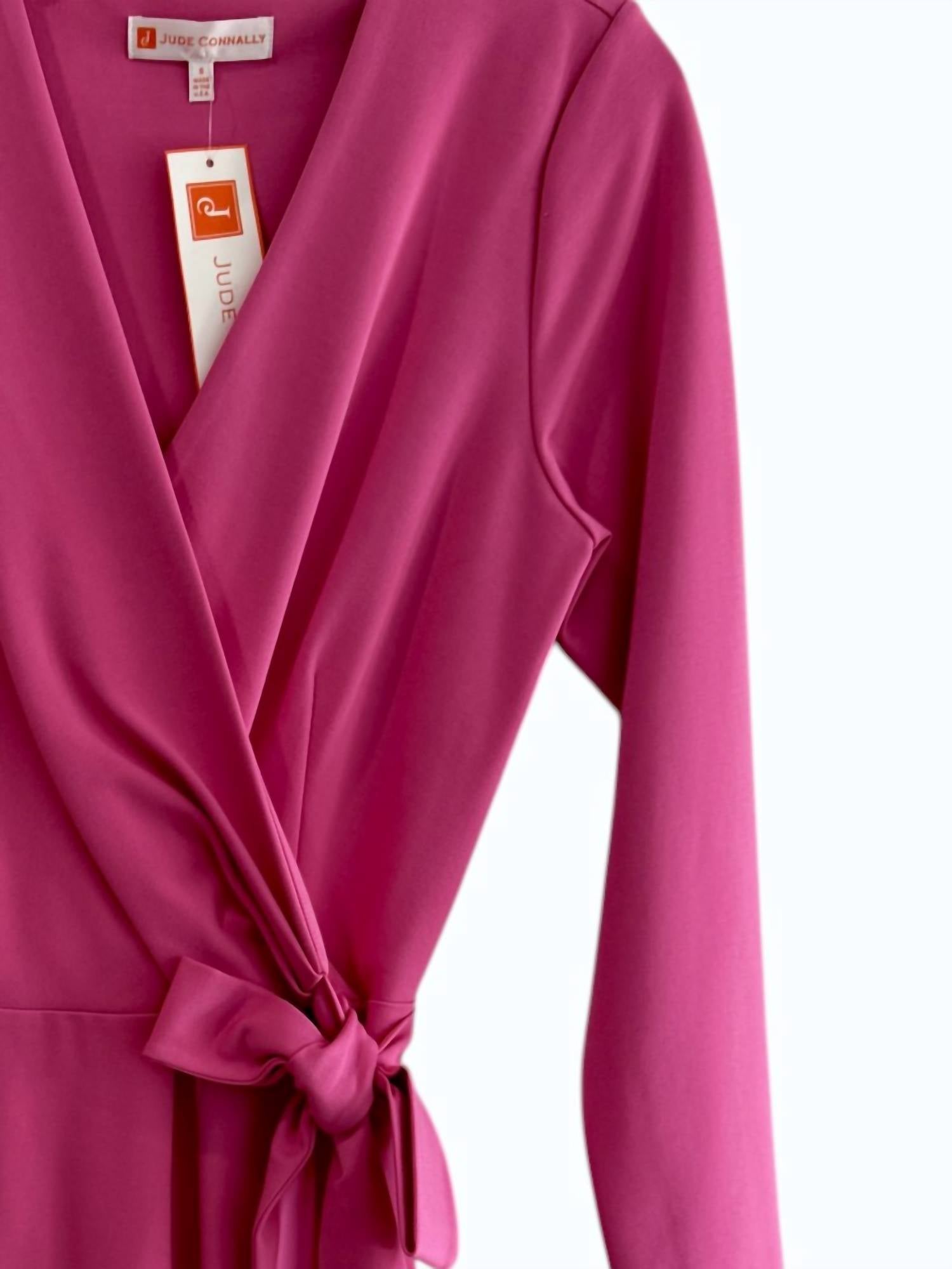 JUDE CONNALLY Women's Farrah Ponte Dress in peony - women's dress - detail view