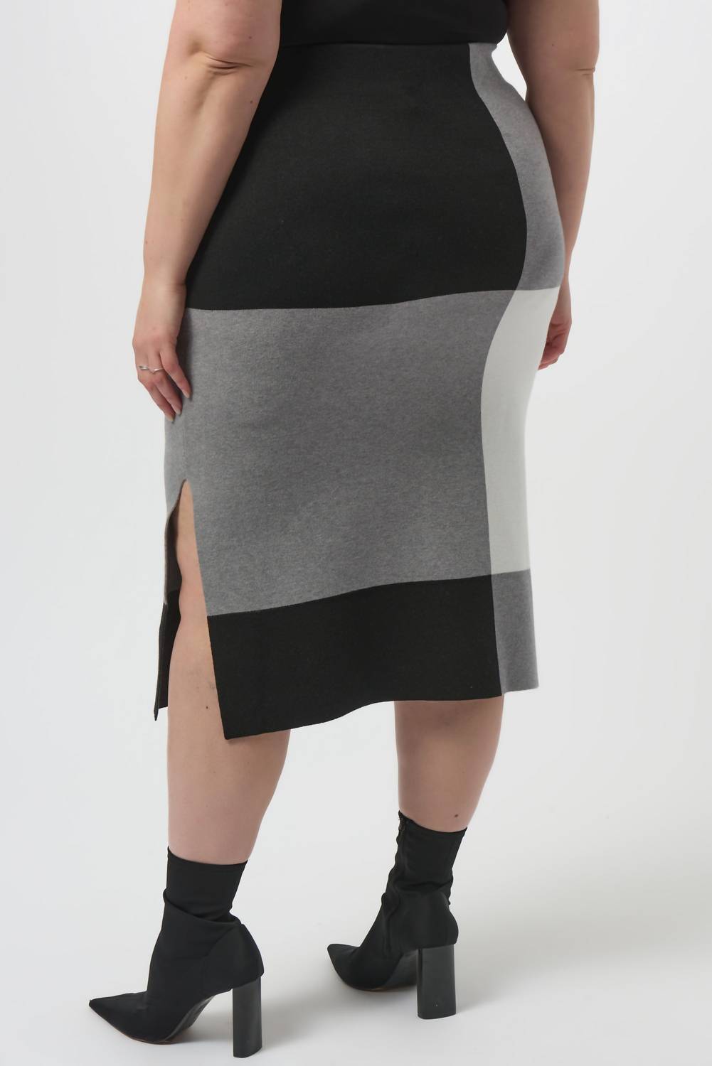 Joseph Ribkoff - Jacquard Sweater Colour Block Skirt