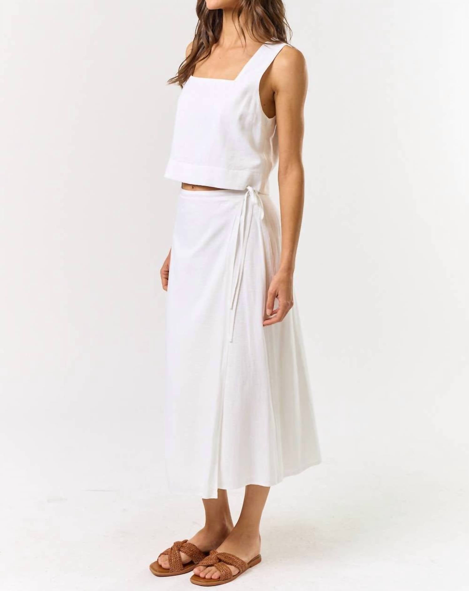 Lalavon - Midi Length Wrap Skirt