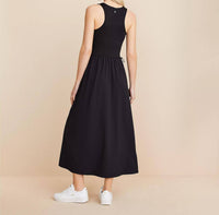 Lou & Grey - Wanderweave Mixed Media Midi Pocket Dress