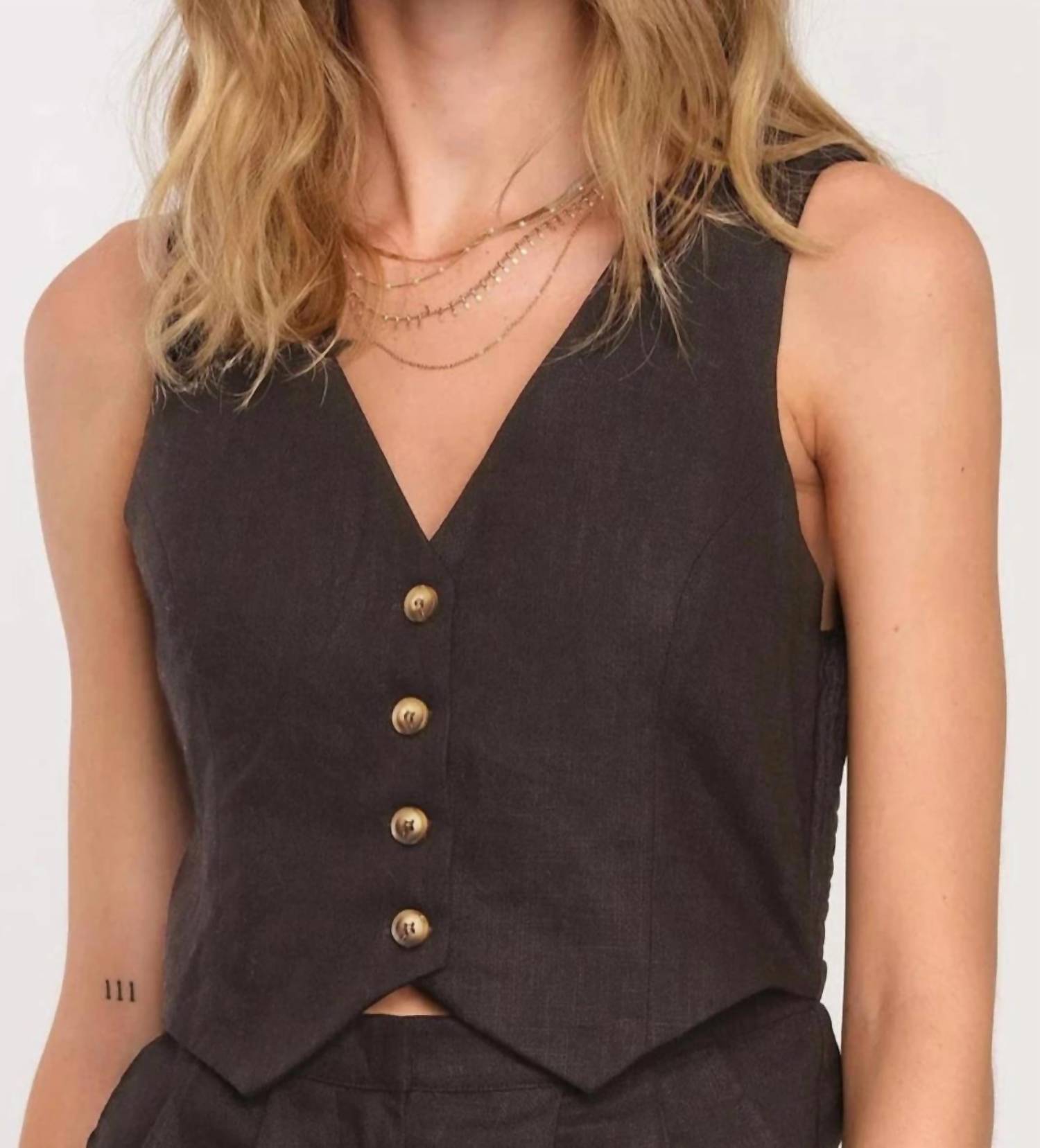 Heartloom - LINEN VEST ROMPER