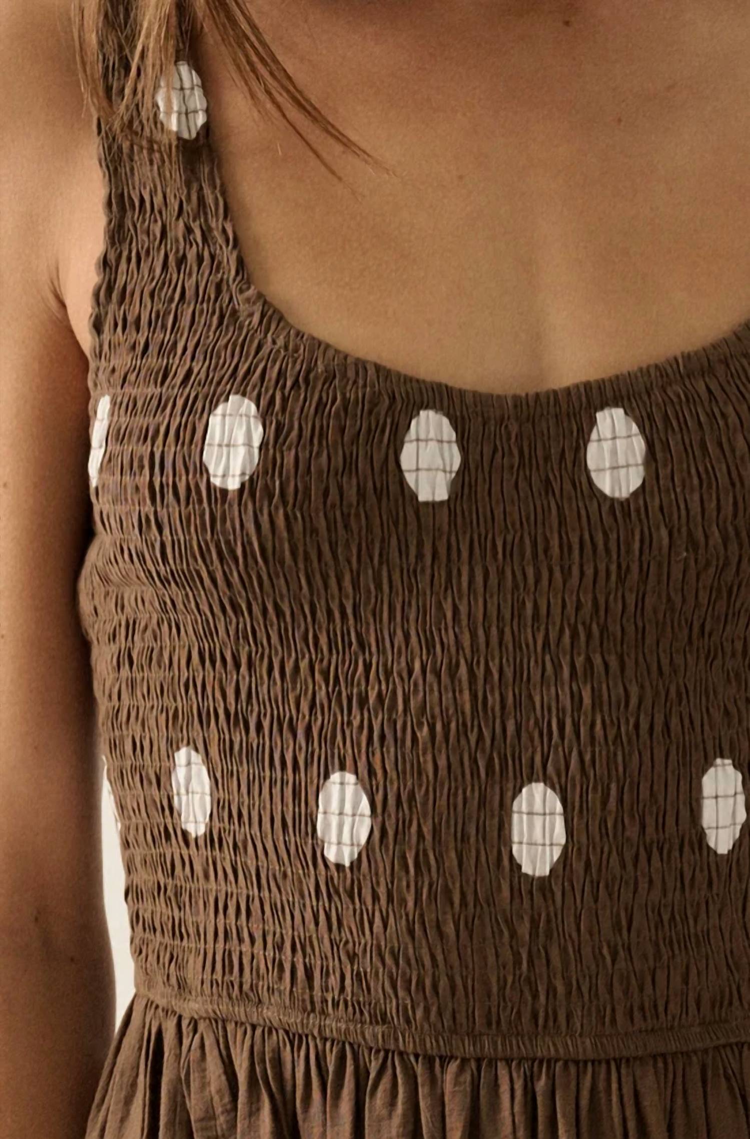 Promesa - Raquel Polka Dot Smocked Maxi Dress