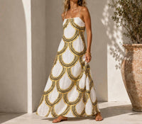 Mystery Resort - Golden Horizon Maxi Dress