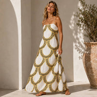 Mystery Resort - Golden Horizon Maxi Dress