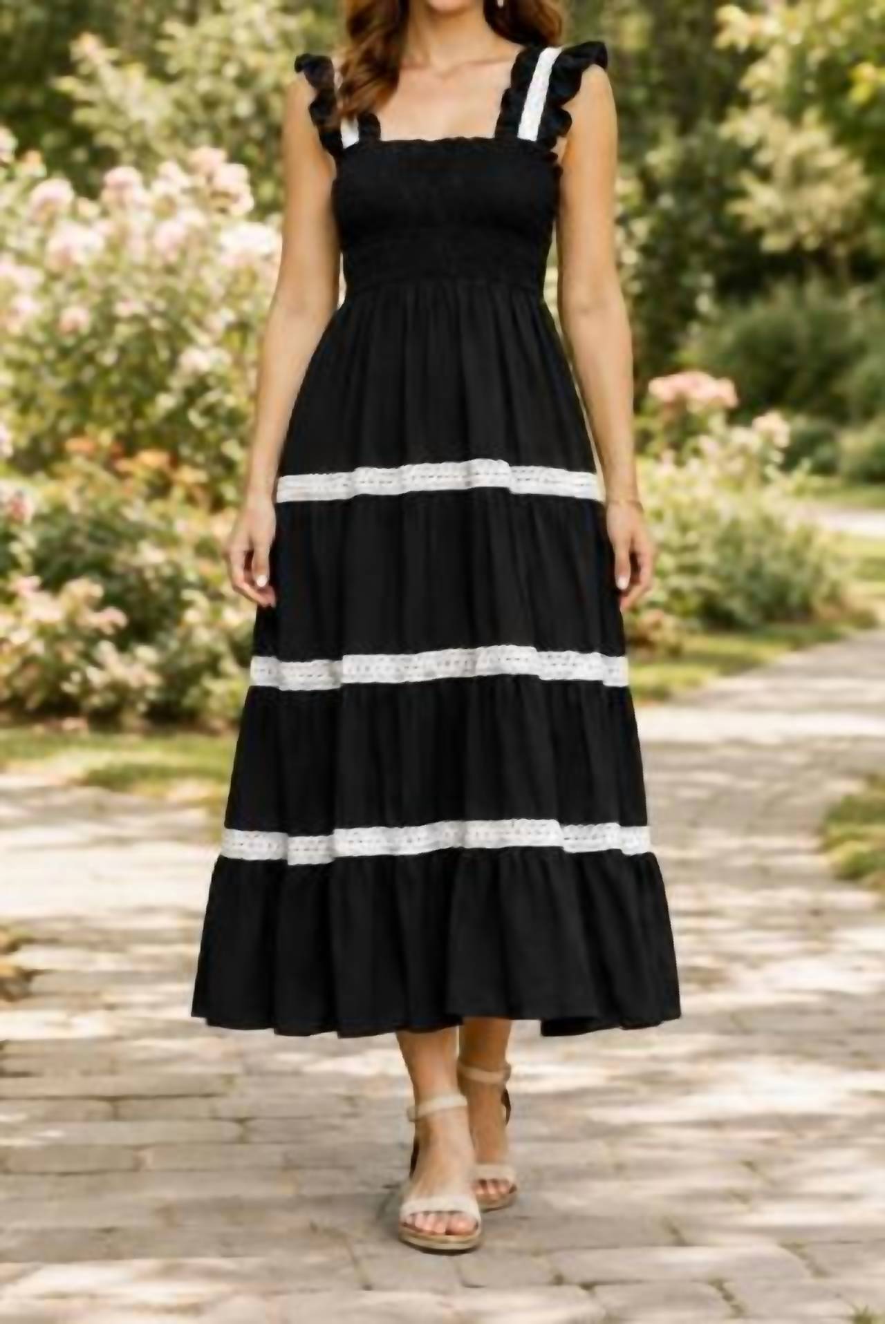 Pinch - Seaside Lace Tiered Maxi Dress