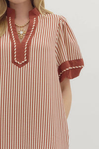 Entro - Beauty Stripe Mini Dress