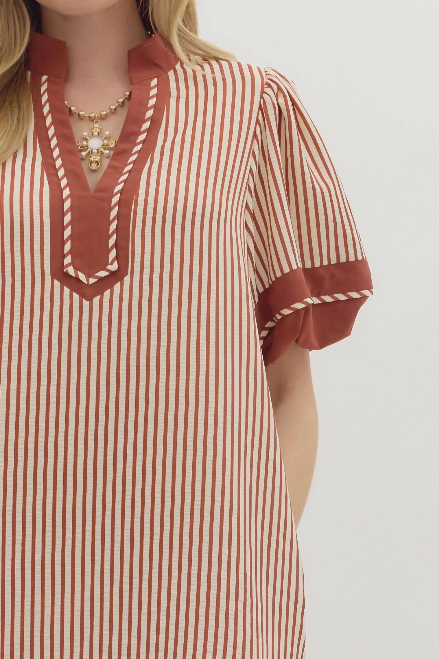 Entro - Beauty Stripe Mini Dress