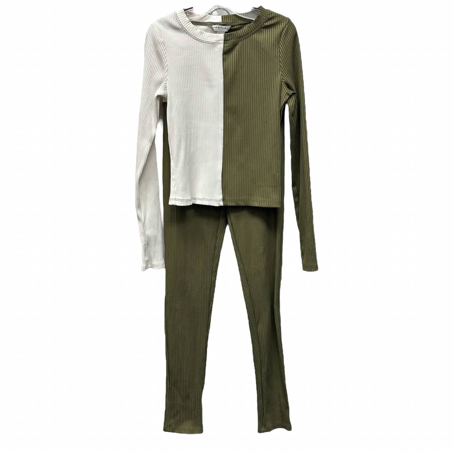 Habitual Girl - Kid's Color Block Long Sleeve Top Active Set