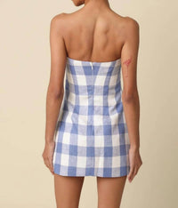 Olivaceous - Check Me Out Mini Dress