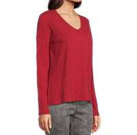 Elliott Lauren - Long Sleeve V-neck Knit Top