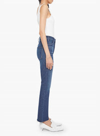 Mother The Hustler Flood Fray Ankle Bootcut Jeans in kicks and riffs - women's jeans - alternate view