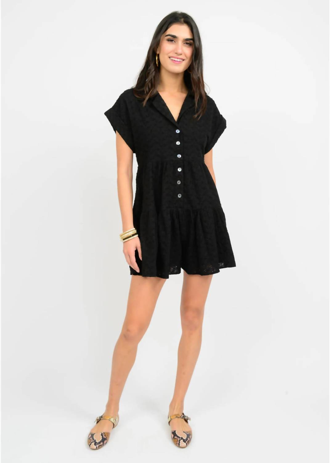 Ivy Jane - Eyelet Button Front Romper
