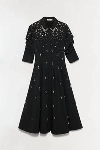 SIMKHAI Jazz Embellished Midi Dress in black - women's dress - view 6